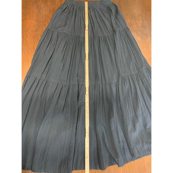 VTG Broomstick Tiered Peasant Cottage Core Maxi Skirt Women OS Whimsigoth Witchy - Picture 6 of 8